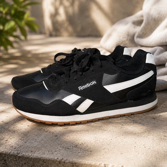 Reebok Other - Reebok Classic Harman Run Black White Gum Sole Sneakers Men’s 11.5 EU45